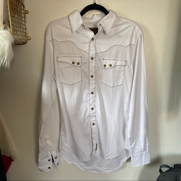 Wrangler Retro Dobby Longsleeve  Cowboy Western button Down Shirt - Picture 4 of 16